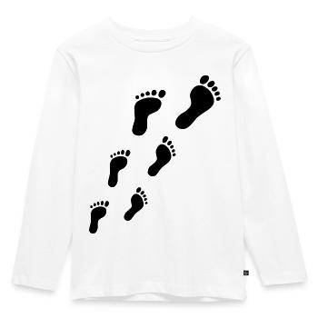 Füße - Kinder Premium Bio Langarmshirt - Weiß - Vorne - AI Model Kid Female (0cm)