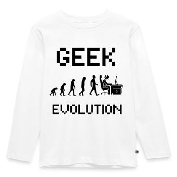 Geek evolution - Gamer evolution - Kinder Premium Bio Langarmshirt - Weiß - Vorne - AI Model Kid Female (0cm)