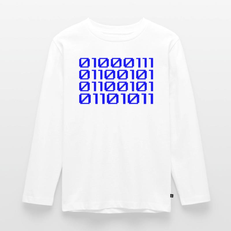 Funny Coder Binärcode Programmierer Entwickler Kinder Premium Bio Langarmshirt