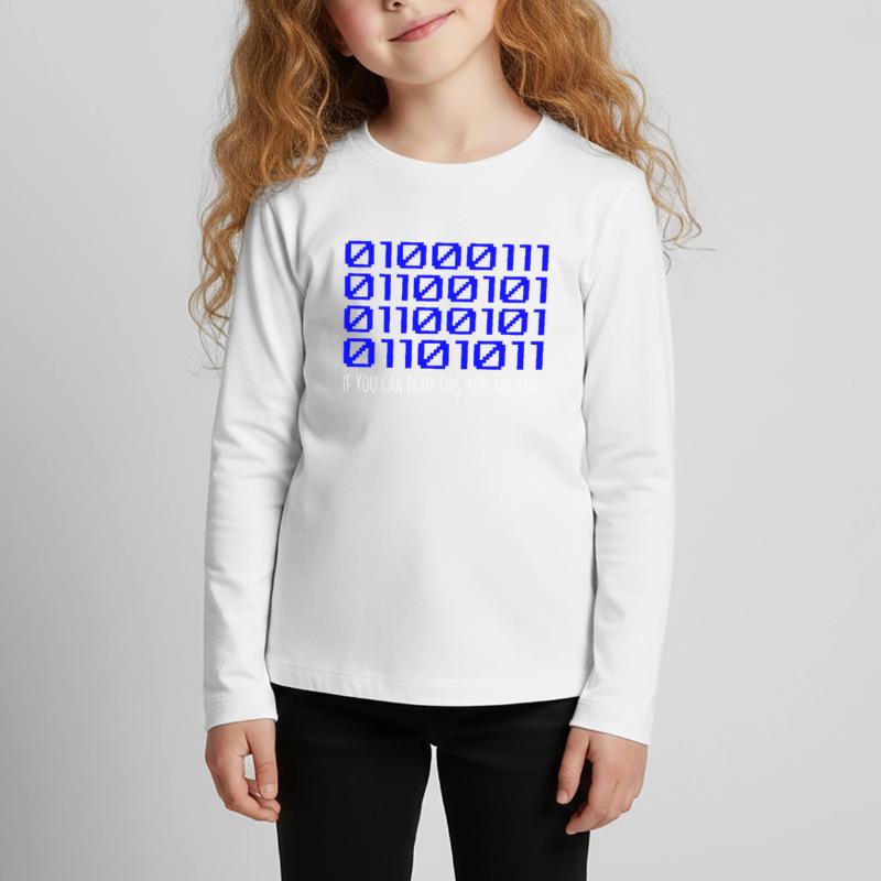 Funny Coder Binary Code Programmer Développeur T-shirt manches longues Premium Enfant