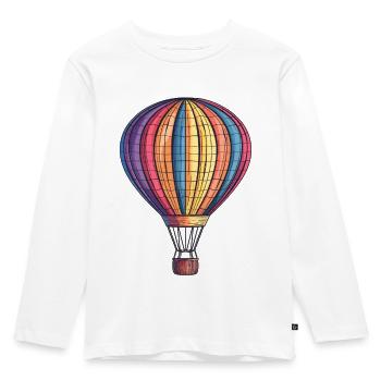 Montgolfière colorée - T-shirt manches longues Premium Enfant - blanc - Devant - AI Model Kid Female (0cm)