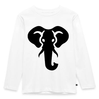 éléphant - T-shirt manches longues Premium Enfant - blanc - Devant - AI Model Kid Female (0cm)