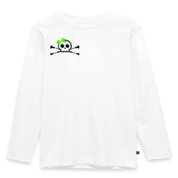 Cute Skull -Vert - T-shirt manches longues Premium Enfant - blanc - Devant - AI Model Kid Female (0cm)