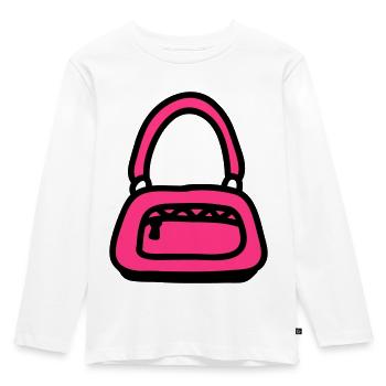Sac à main - T-shirt manches longues Premium Enfant - blanc - Devant - AI Model Kid Female (0cm)