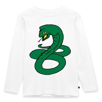 Cobra - Kids' Premium Longsleeve Shirt - white - Front - AI Model Kid Female (0cm)