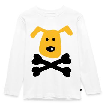 Hund - Kinder Premium Bio Langarmshirt - Weiß - Vorne - AI Model Kid Female (0cm)