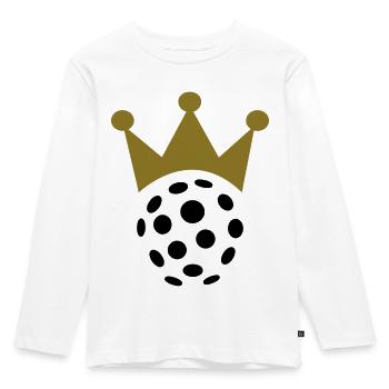 Floorball - Kinder Premium Bio Langarmshirt - Weiß - Vorne - AI Model Kid Female (0cm)