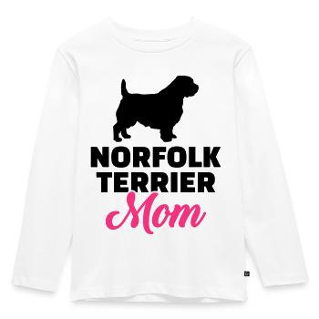 Norfolk Terrier - Kinder Premium Bio Langarmshirt - Weiß - Vorne - AI Model Kid Female (0cm)