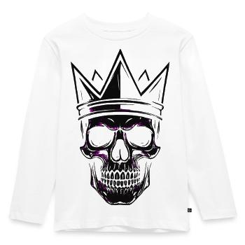King Skull pour les fans de Tattoo Rock Gamers - T-shirt manches longues Premium Enfant - blanc - Devant - AI Model Kid Female (0cm)