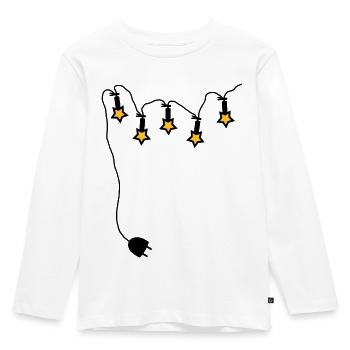 Light chain with connector - Stars - V2 - Kids' Premium Longsleeve Shirt - white - Front - AI Model Kid Female (0cm)