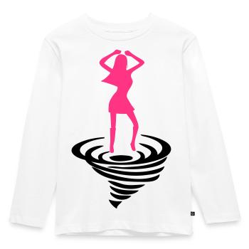 Femme danse sur tornado - T-shirt manches longues Premium Enfant - blanc - Devant - AI Model Kid Female (0cm)