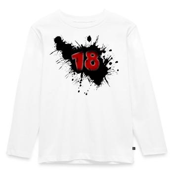 18. Geburtstag - Kinder Premium Bio Langarmshirt - Weiß - Vorne - AI Model Kid Female (0cm)