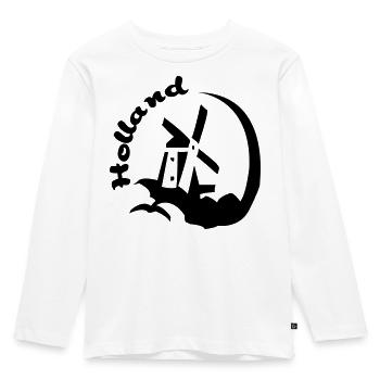 Hollande Moulin à vent - T-shirt manches longues Premium Enfant - blanc - Devant - AI Model Kid Female (0cm)