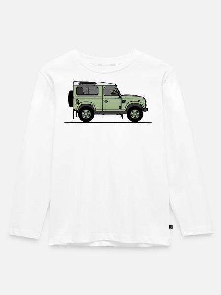 Verteidiger 90 - Kinder Premium Bio Langarmshirt - Weiß