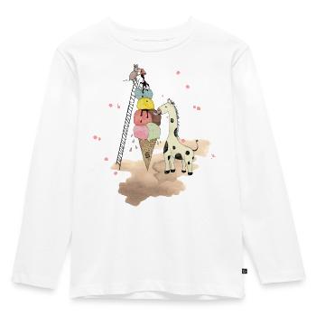 Wildlife Icecream - Kids' Premium Longsleeve Shirt - white - Front - AI Model Kid Female (0cm)
