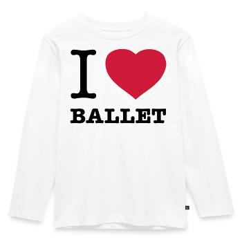 J’AIME LE BALLET Ballett - T-shirt manches longues Premium Enfant - blanc - Devant - AI Model Kid Female (0cm)