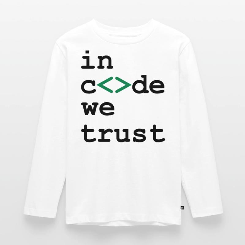 [ In code we trust ] Kinder Premium Bio Langarmshirt