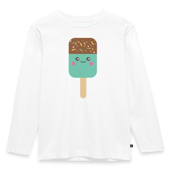 Ice cream - Kinder Premium Bio Langarmshirt - Weiß - Vorne - AI Model Kid Female (0cm)