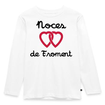 Noces de Froment - T-shirt manches longues Premium Enfant - blanc - Devant - AI Model Kid Female (0cm)