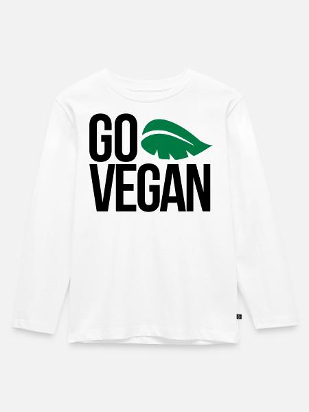 vegan - Kinder Premium Bio Langarmshirt - Weiß