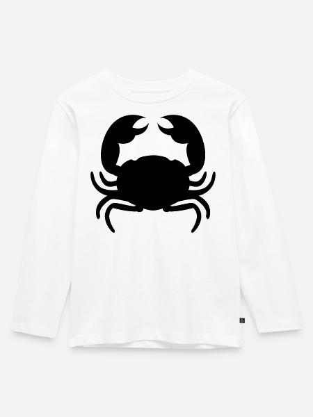 krabbe - Kinder Premium Bio Langarmshirt - Weiß