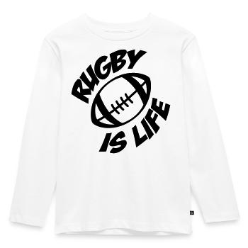 Rugby is life - T-shirt manches longues Premium Enfant - blanc - Devant - AI Model Kid Female (0cm)