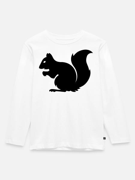 Eichhörnchen - Kinder Premium Bio Langarmshirt - Weiß