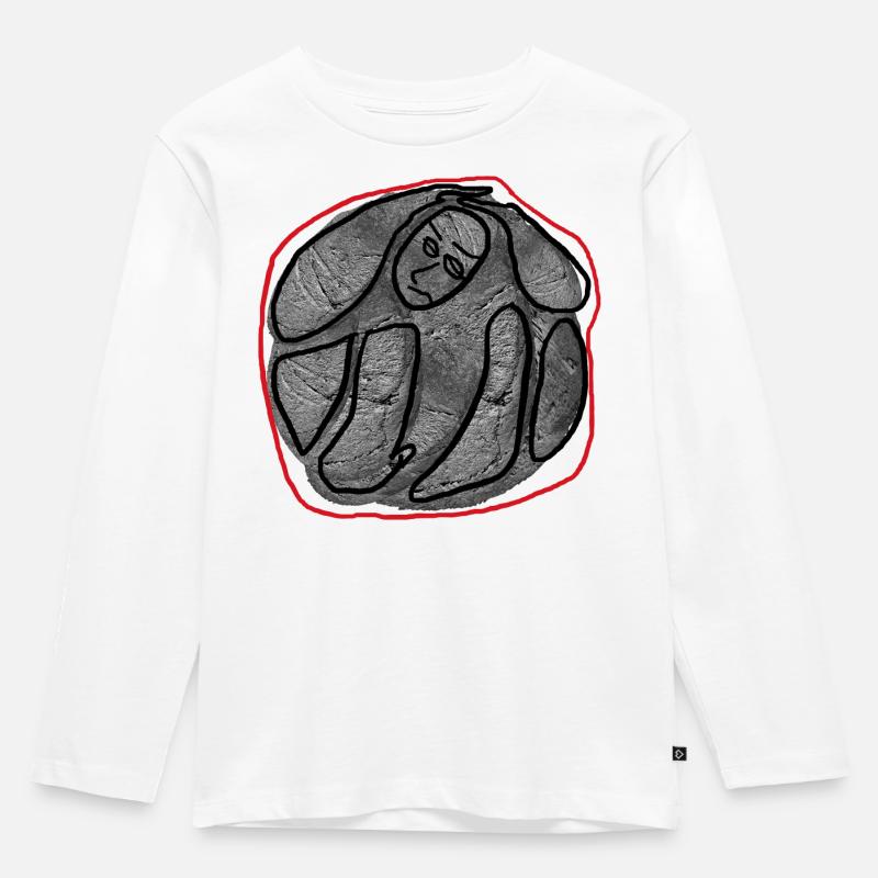 Abstrakte Kunst - Kinder Premium Bio Langarmshirt - Weiß