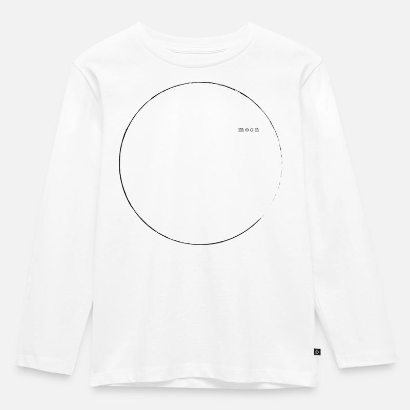 moon - Kinder Premium Bio Langarmshirt - Weiß