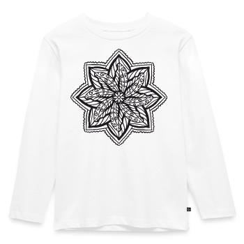 Mandala - Kids' Premium Longsleeve Shirt - white - Front - AI Model Kid Female (0cm)