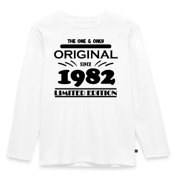 1982 - Année de construction 1982 - Né en 1982 - T-shirt manches longues Premium Enfant - blanc - Devant - AI Model Kid Female (0cm)