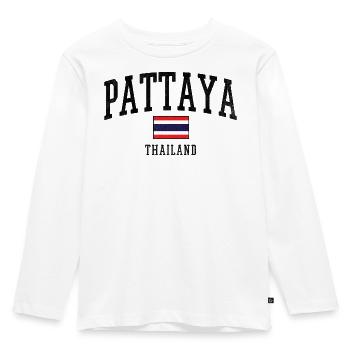 Flag Stripe Contrast Collection - Kids' Premium Longsleeve Shirt - white - Front - AI Model Kid Female (0cm)