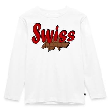 Swiss Chocolate - T-shirt manches longues Premium Enfant - blanc - Devant - AI Model Kid Female (0cm)