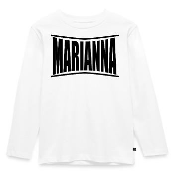 nom t-shirt Marianna t-shirt idée cadeau - T-shirt manches longues Premium Enfant - blanc - Devant - AI Model Kid Female (0cm)
