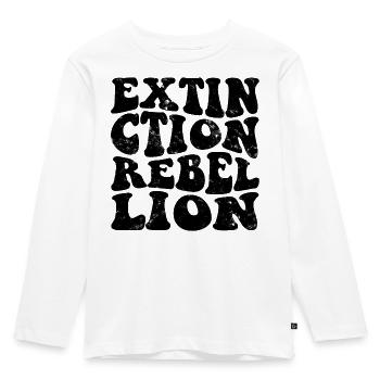 Extinction Rebellion Retro noir - T-shirt manches longues Premium Enfant - blanc - Devant - AI Model Kid Female (0cm)