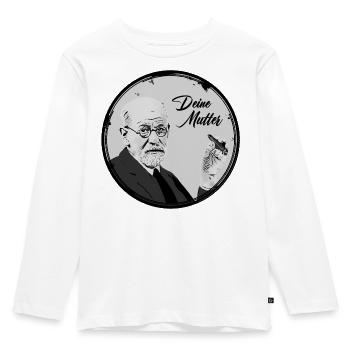 Your mother Freud - Kids' Premium Longsleeve Shirt - white - Front - AI Model Kid Female (0cm)