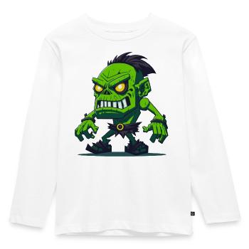 Totem des Zombies - Kinder Premium Bio Langarmshirt - Weiß - Vorne - AI Model Kid Female (0cm)