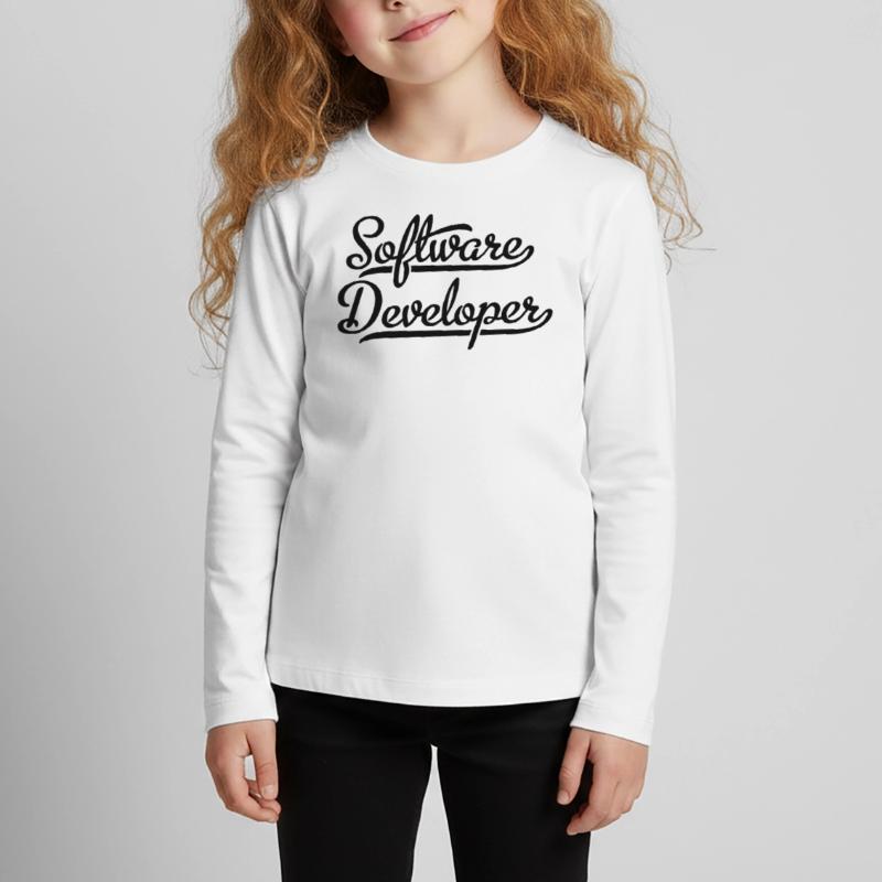 Software Developer Kinder Premium Bio Langarmshirt