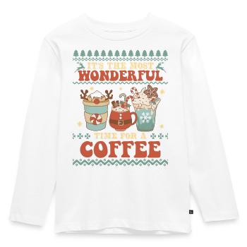 Hässlicher Weihnachtspullover - Kinder Premium Bio Langarmshirt - Weiß - Vorne - AI Model Kid Female (0cm)