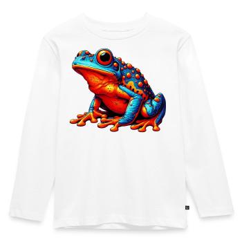 Frog - Kids' Premium Longsleeve Shirt - white - Front - AI Model Kid Female (0cm)