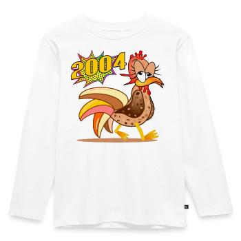 22. Geburtstag 2004 Huhn - Kinder Premium Bio Langarmshirt - Weiß - Vorne - AI Model Kid Female (0cm)