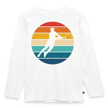 Tennis - Kids' Premium Longsleeve Shirt - white - Front - AI Model Kid Female (0cm)