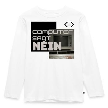 Computer Says NO (Retro) - Kids' Premium Longsleeve Shirt - white - Front - AI Model Kid Female (0cm)