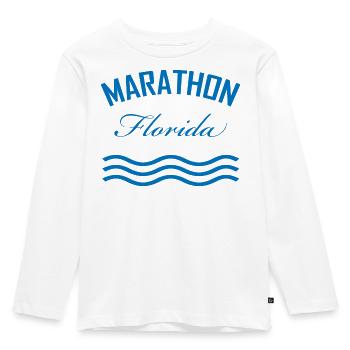 Marathon Florida Watercolour Style  - Kids' Premium Longsleeve Shirt - white - Front - AI Model Kid Female (0cm)