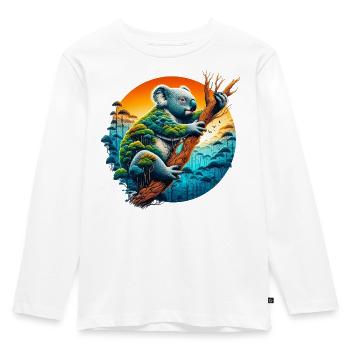 Koala - Kinder Premium Bio Langarmshirt - Weiß - Vorne - AI Model Kid Female (0cm)