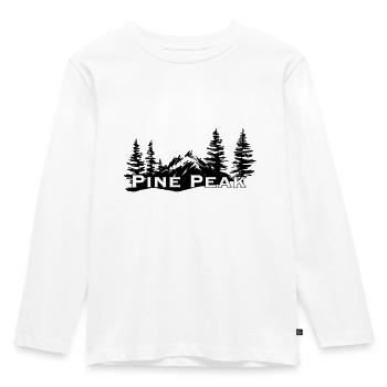 Pine Peak - Kids' Premium Longsleeve Shirt - white - Front - AI Model Kid Female (0cm)