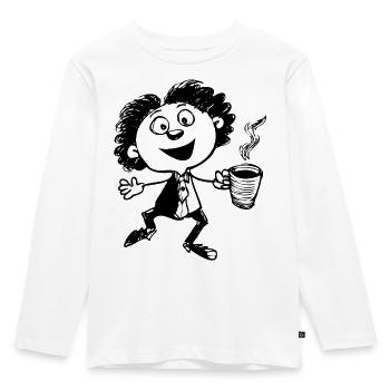 Heiße Tasse - Kinder Premium Bio Langarmshirt - Weiß - Vorne - AI Model Kid Female (0cm)