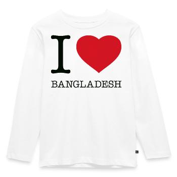 I LOVE BANGLADESH - Kids' Premium Longsleeve Shirt - white - Front - AI Model Kid Female (0cm)