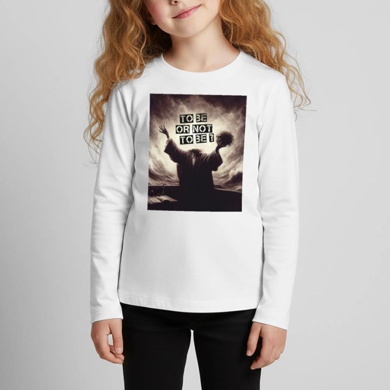 Sein oder nicht sein? Kinder Premium Bio Langarmshirt