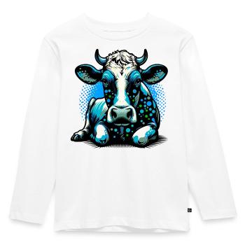 Kuh - Kinder Premium Bio Langarmshirt - Weiß - Vorne - AI Model Kid Female (0cm)